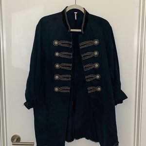 Free People Medium Blue/Green Passenger Jacket